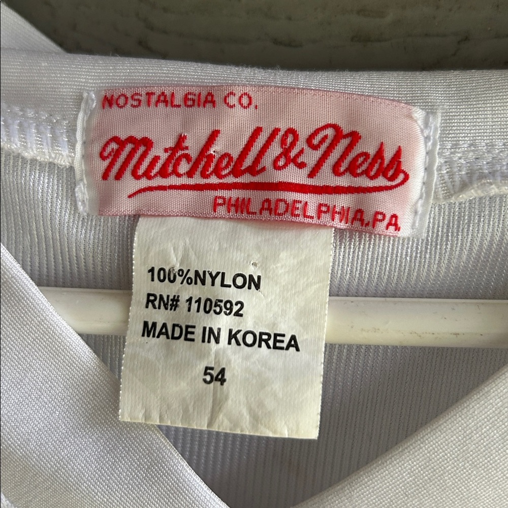 Michael Irvin Mitchell & Ness Throwback White Jer… - image 7